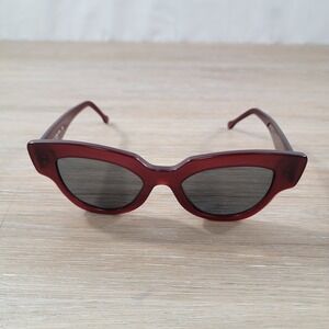 AGHESE Burgundy Cat Eye Sunglasses FATTO A MANO IN ITALIA CE CAT 3